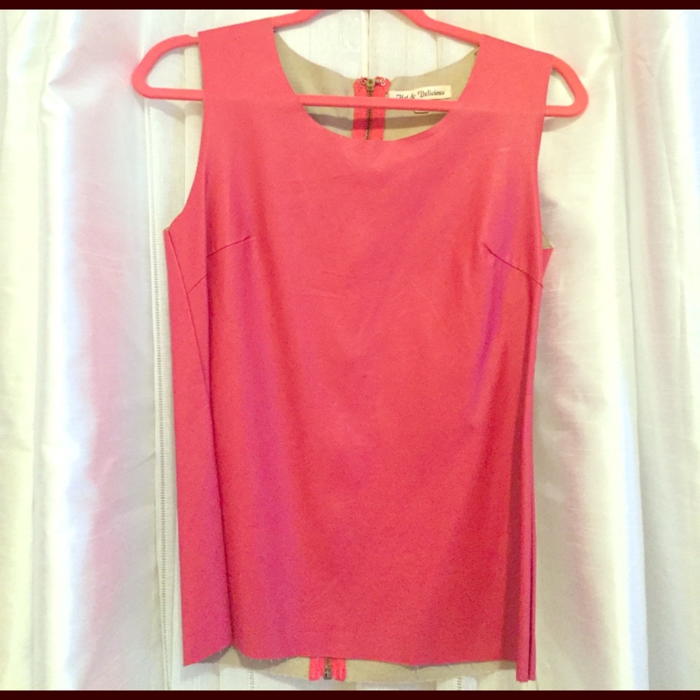 Faux Leather Top