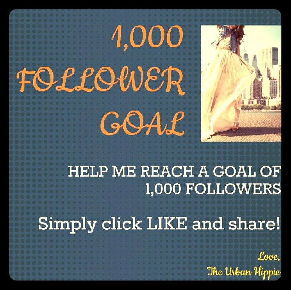 1,000 Followers Goal
