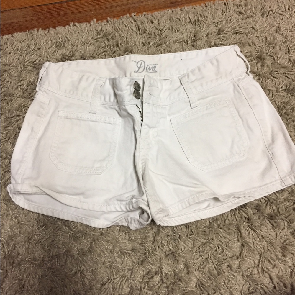 White Jean shorts
