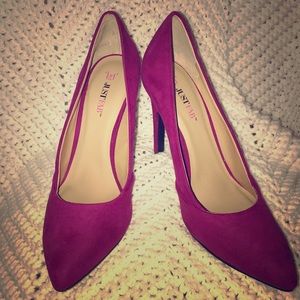 JustFab Magenta Heels.  7.5