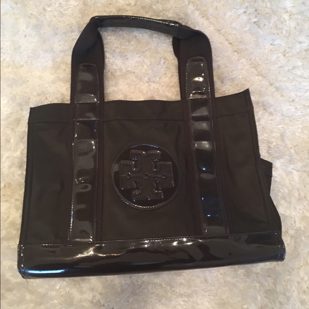 Tory Burch dark brown mini tote