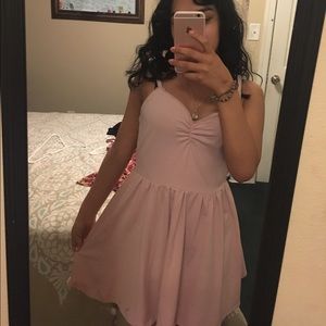 Soft baby pink strap dress
