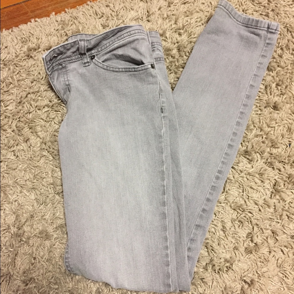 Grey Straight Leg Jeans