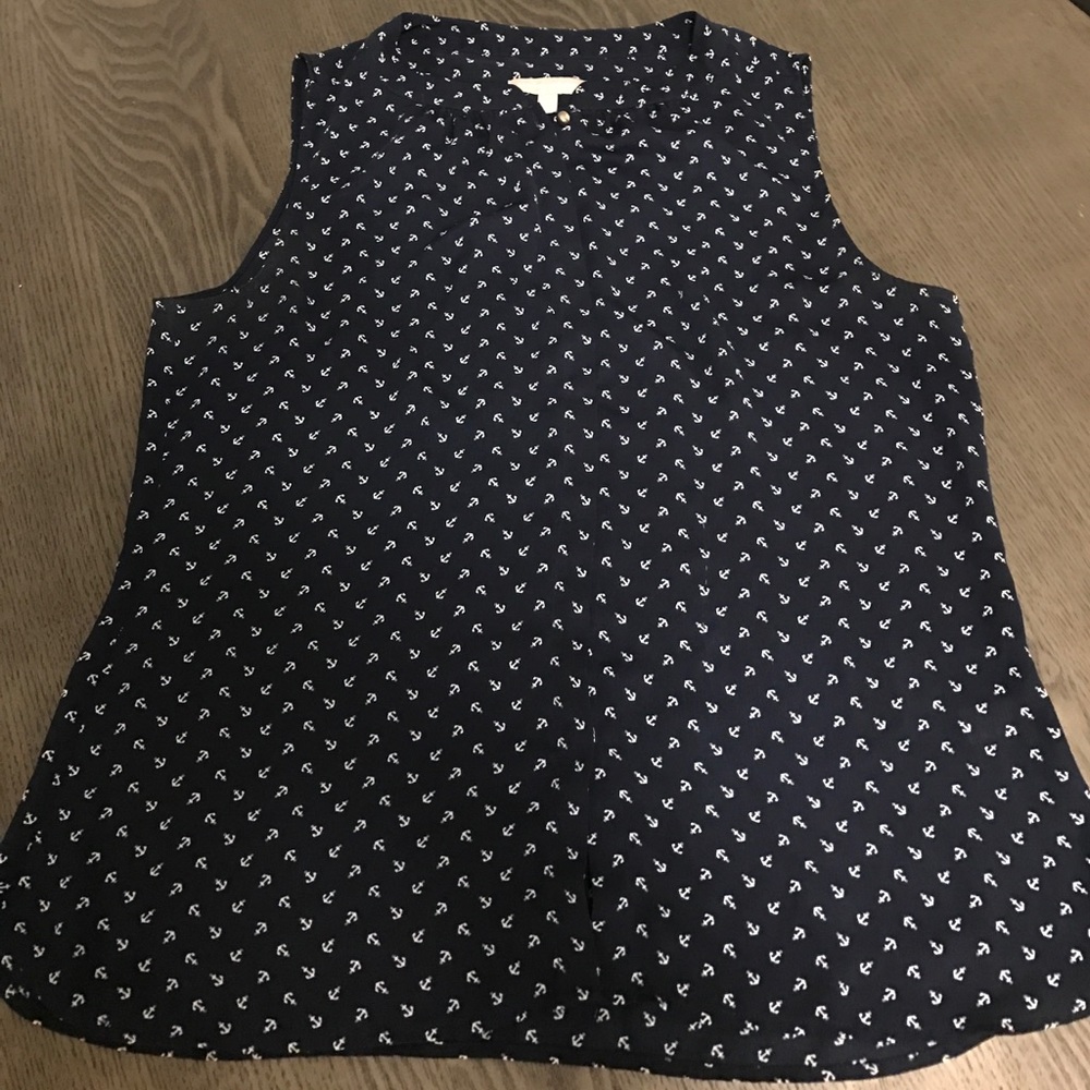 Banana Republic Sz 14 Anchor Button Tank