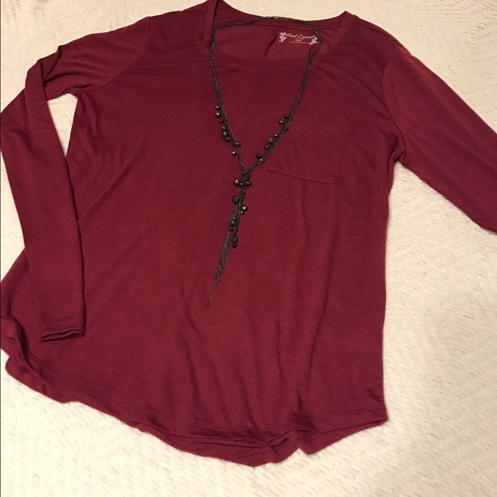 Black long layering necklace