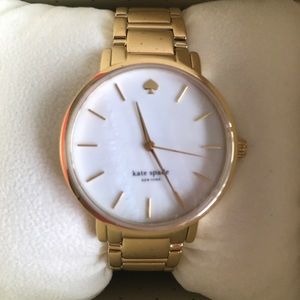 Kate spade gold watch with white face