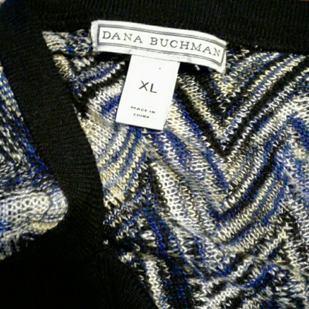 DANA BUCHMAN MULTI-COLORED GRAPHIC TUNIC SWEATER - Picture 3 of 3