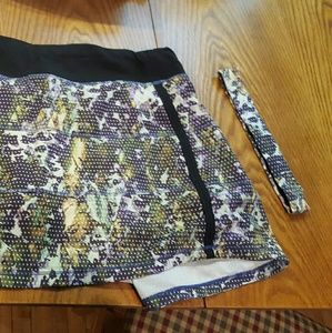 Lulu Lemon 12 Tall Skort and headband
