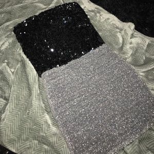 Sequined Strapless Pencil Dress