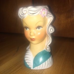 Glamour Girl Lady Head Vase
