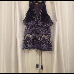 Navy Floral Tank