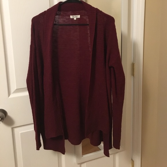 Mudd Sweaters - Deep Red Mudd Cardigan FINAL SALE