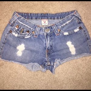 True Religion cutt off shorts