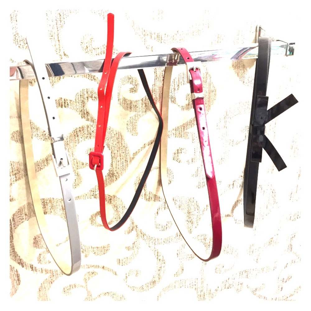 Lot of 4 skinny belts.