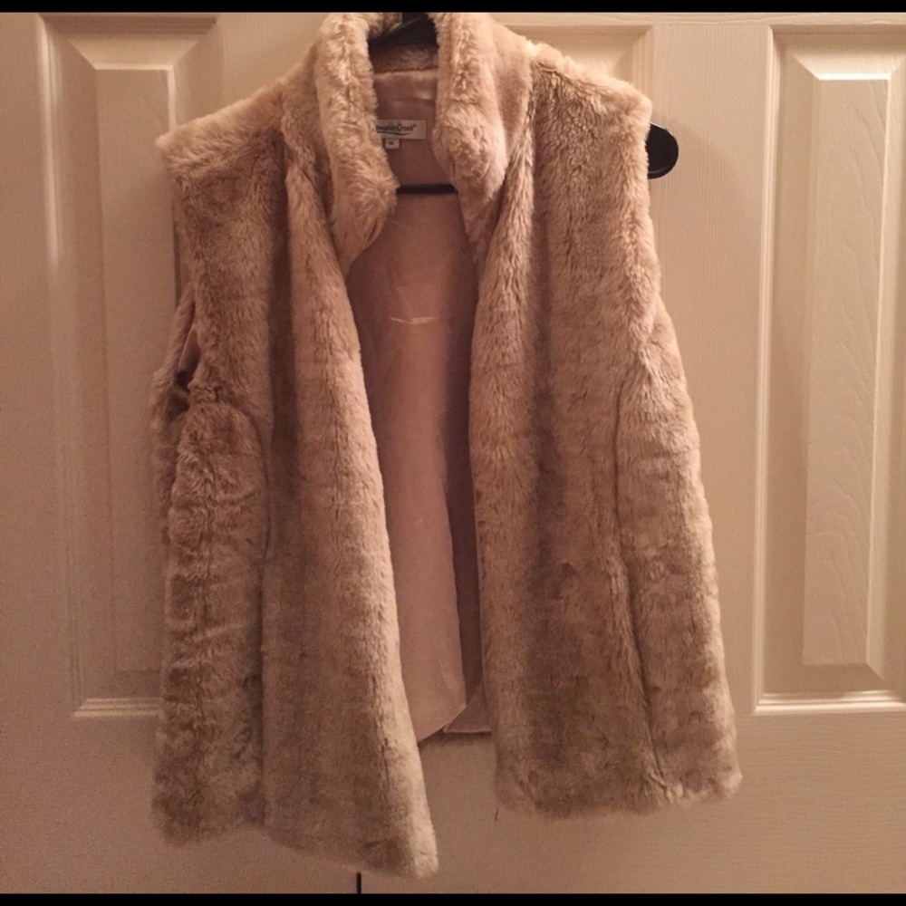 Cold water Creek Faux Fur Vest