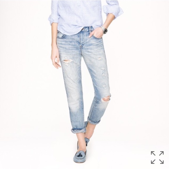 J. Crew Denim - J. Crew destroyed broken-in boyfriend jean in roxy