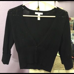 Cropped black sweater