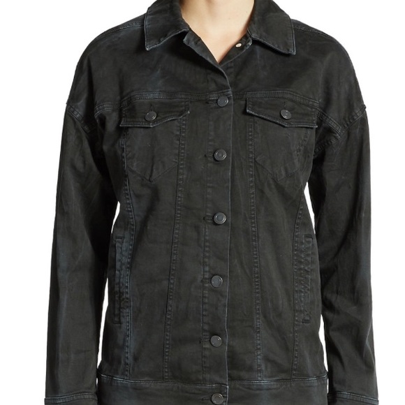 black trucker denim jacket