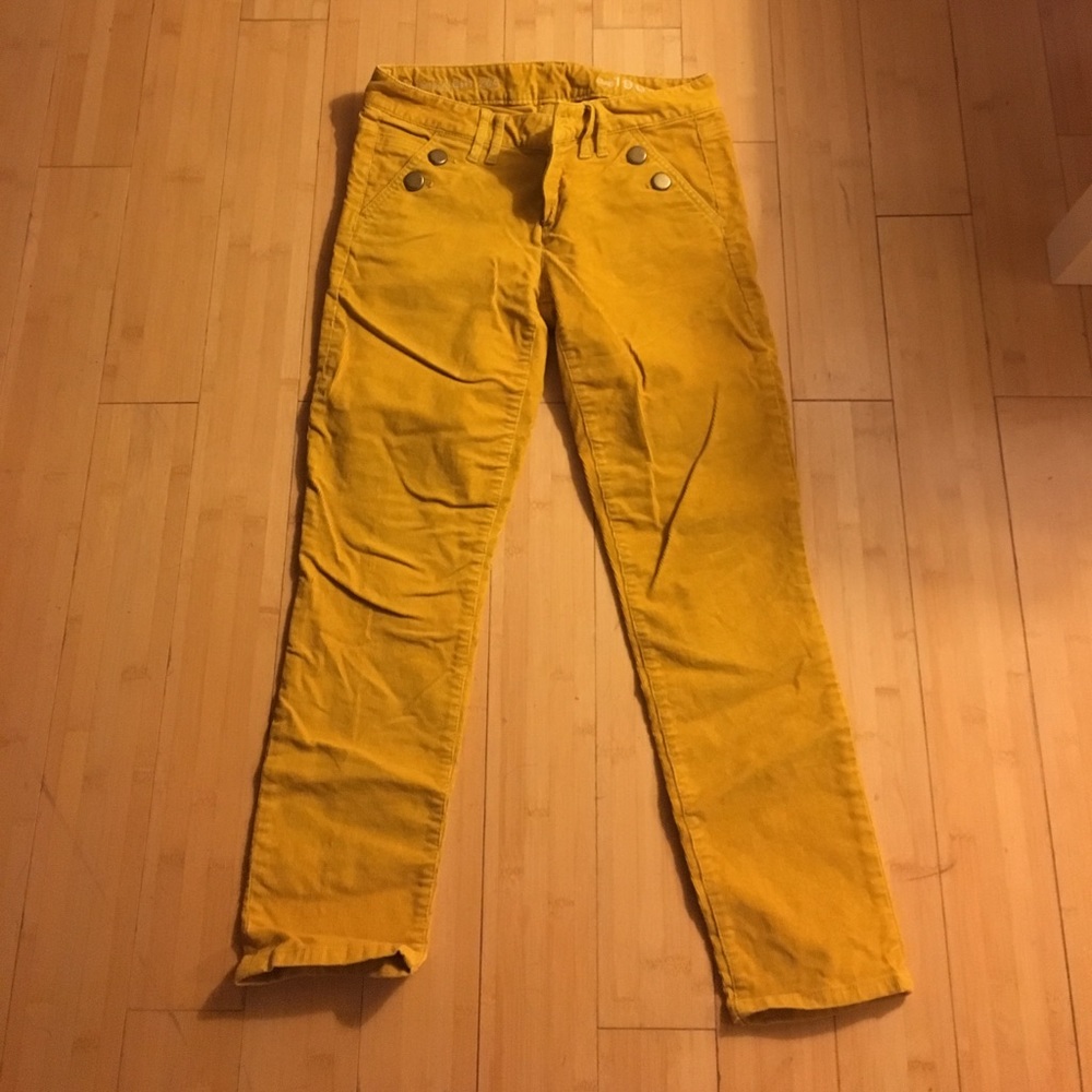 Yellow corduroy pants