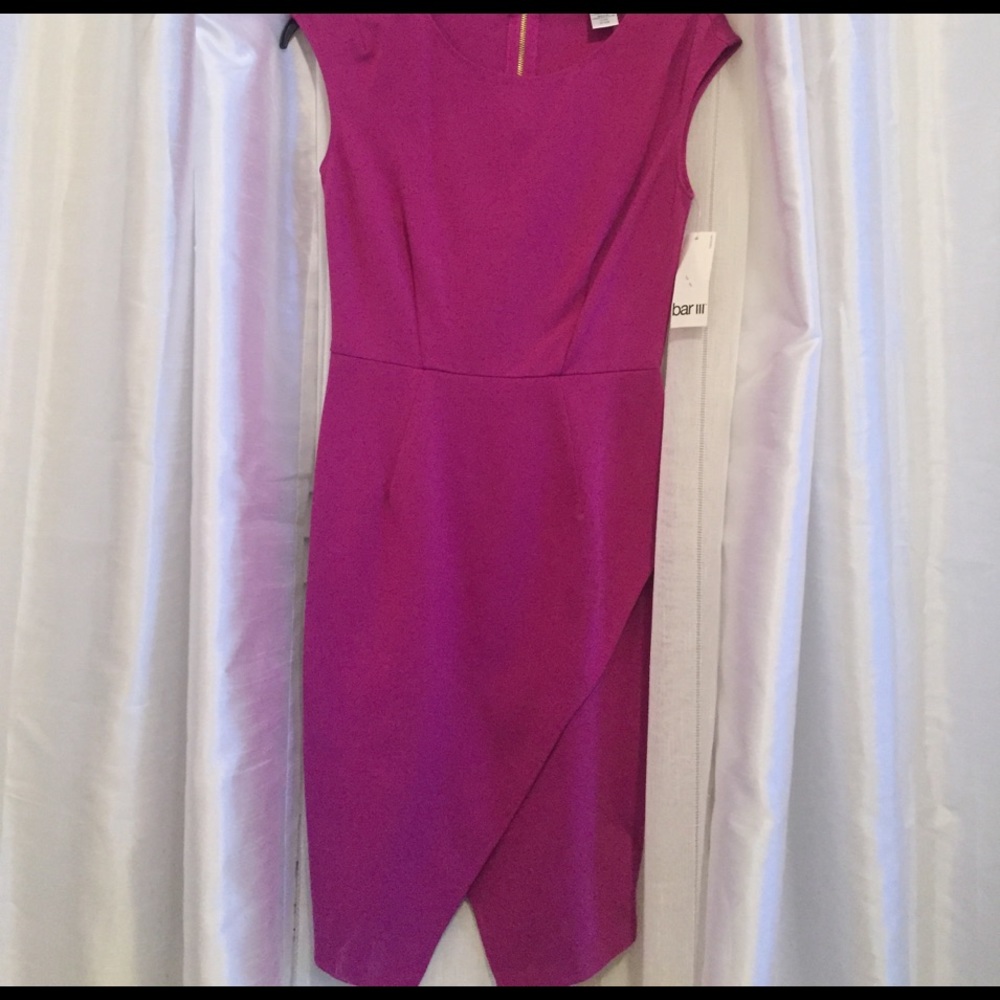 Purple body-con dress