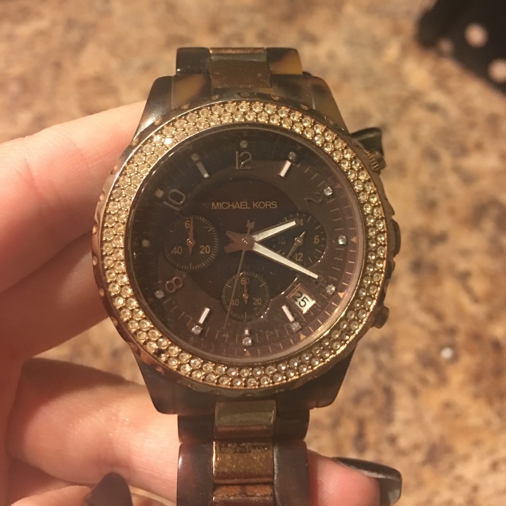 Michael Kors tortoise watch