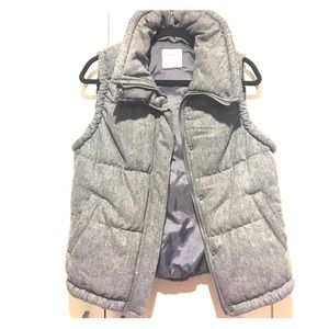 Gray puffy vest