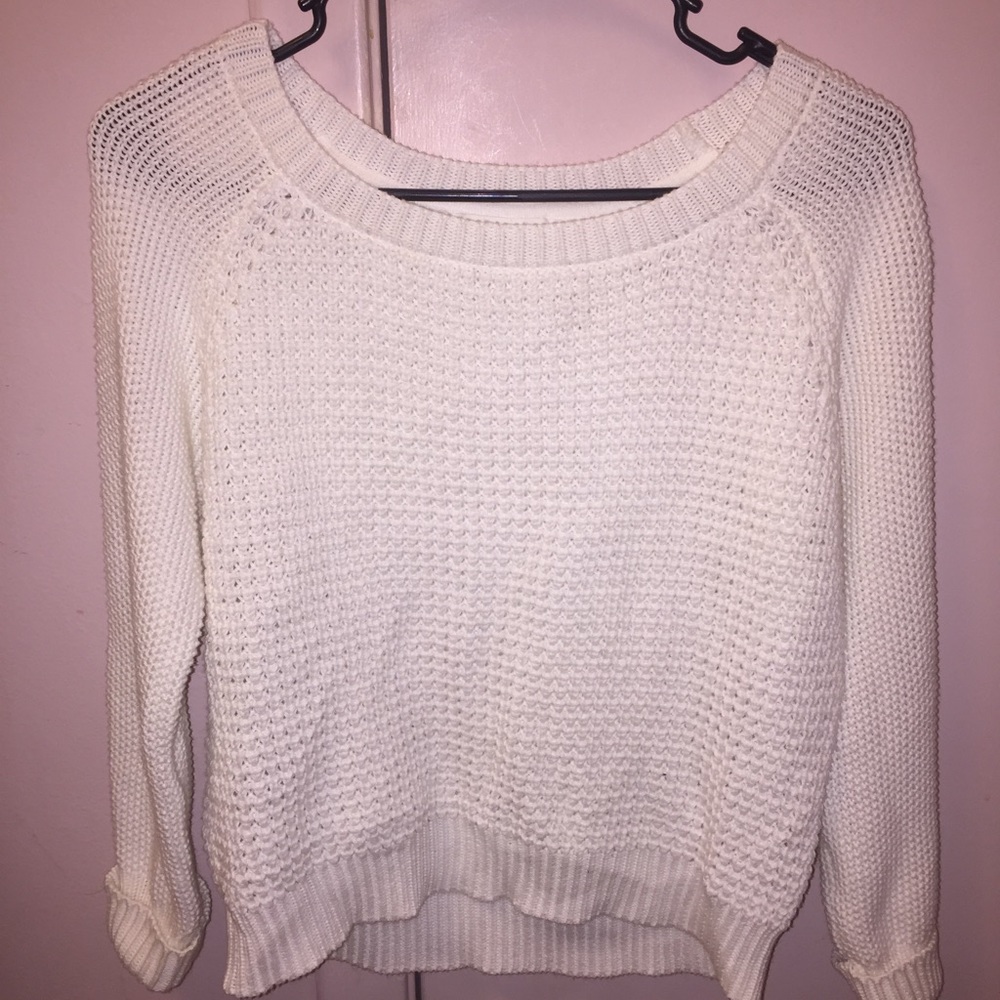Forever 21 Cream white cropped sweater - Picture 2 of 2