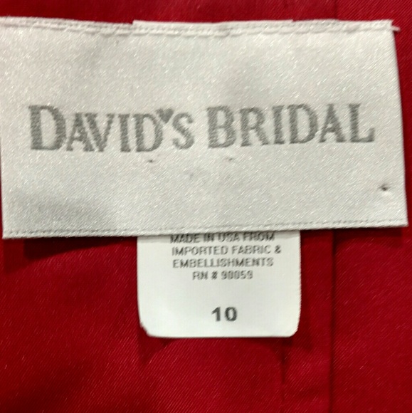 Strapless Dress by David's Bridal w' coordinating shawl - Picture 5 of 5