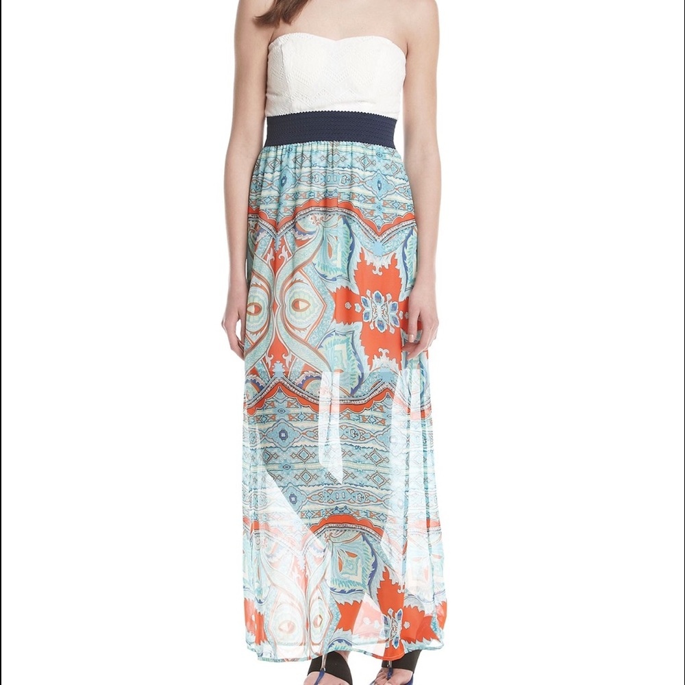 Trixxi® Printed Crochet Dress