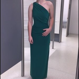 Emerald green prom dress