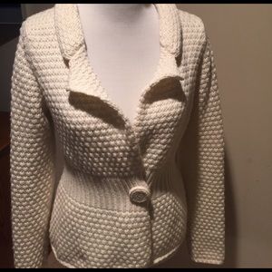 Cream White House Black Market sweater