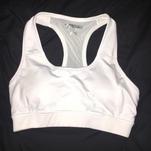 F21 white mesh sports bra XS