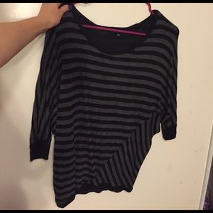 Striped webbed top