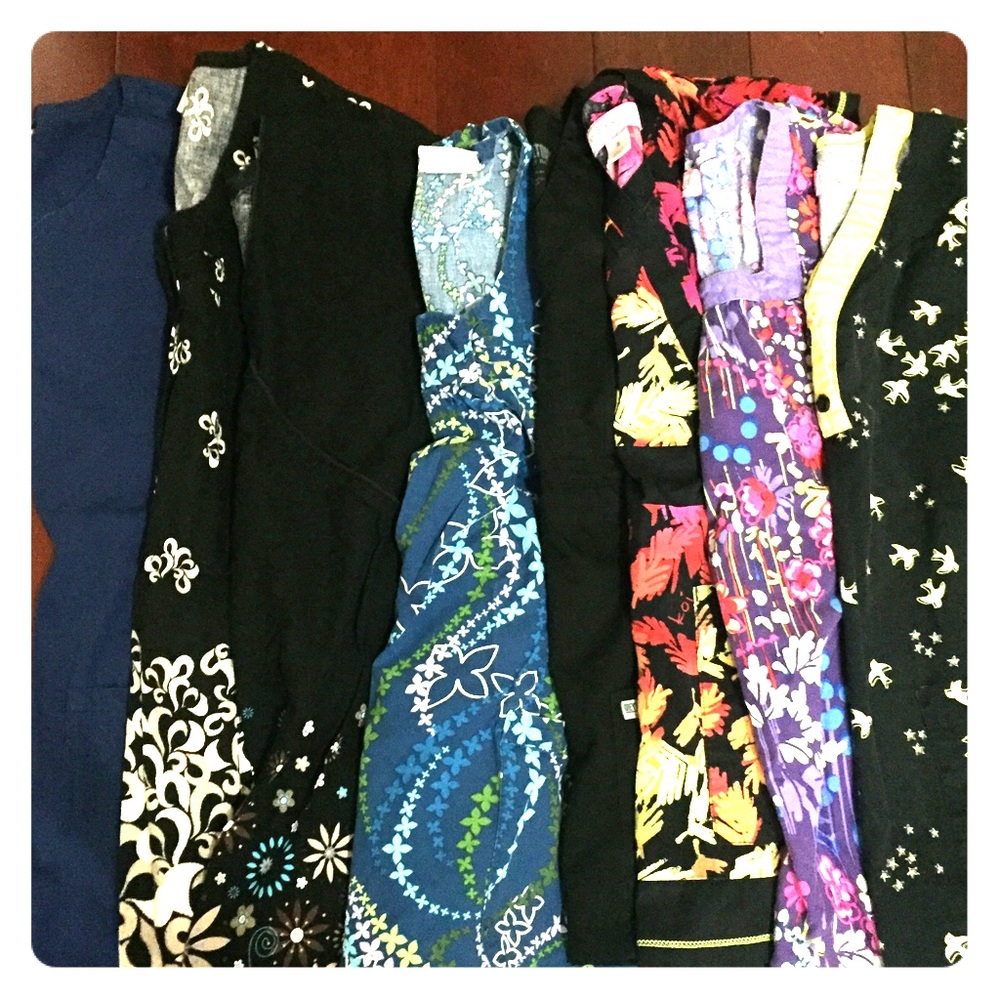 Scrub tops and pants