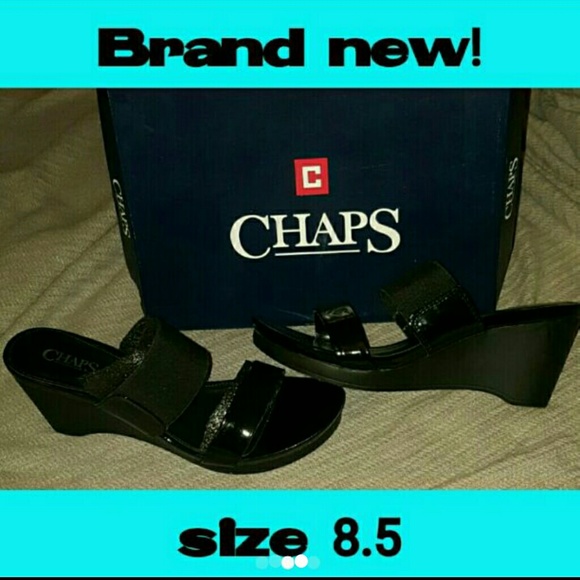 Nwt chaps wedges heels 8.5 - Picture 2 of 2