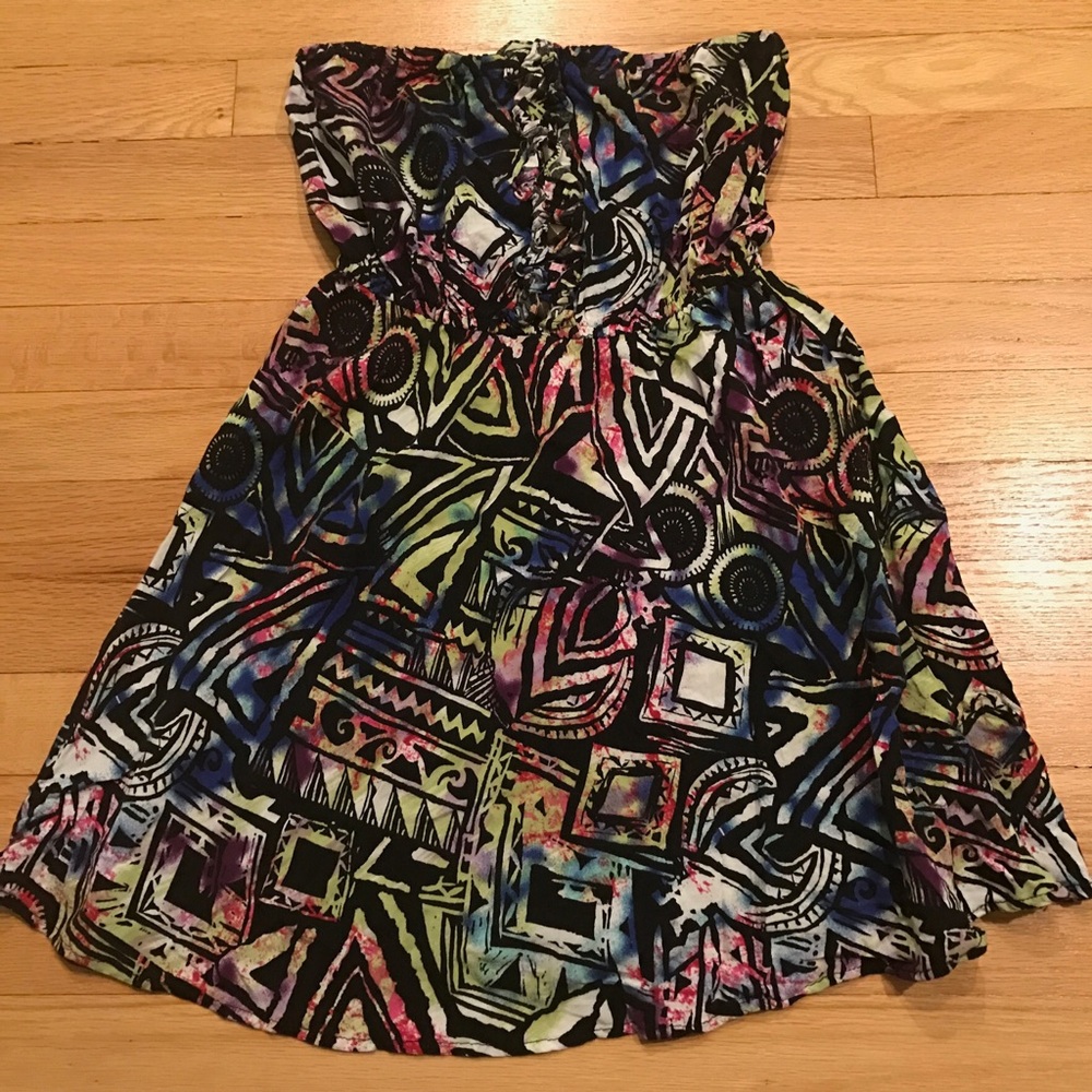 Material Girl Strapless Funky Dress ๐ฅ - Picture 1 of 4
