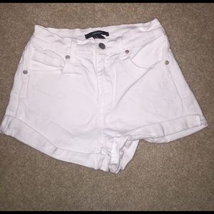 White high waisted shorts