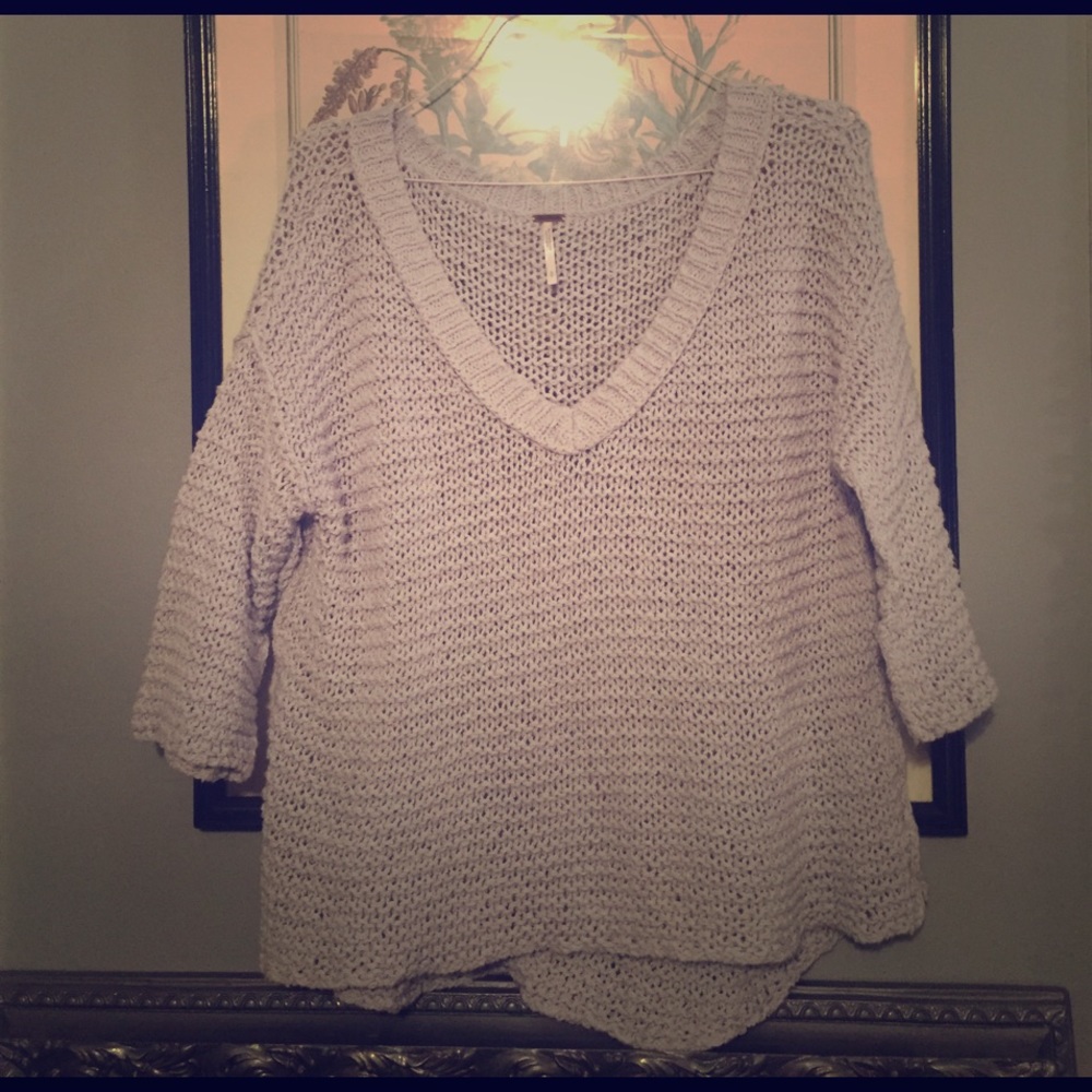 SOLD!! Free people crochet knitted style sweater
