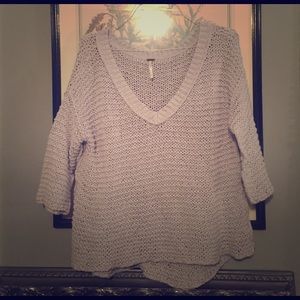 SOLD!! Free people crochet knitted style sweater