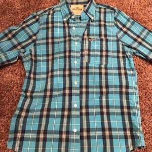 blue hollister button down shirt