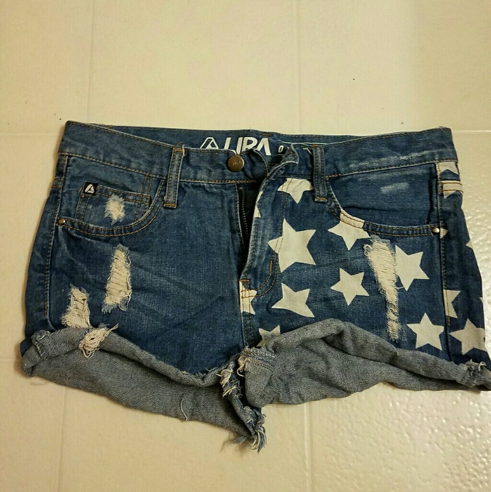 Patriotic Jean Shorts