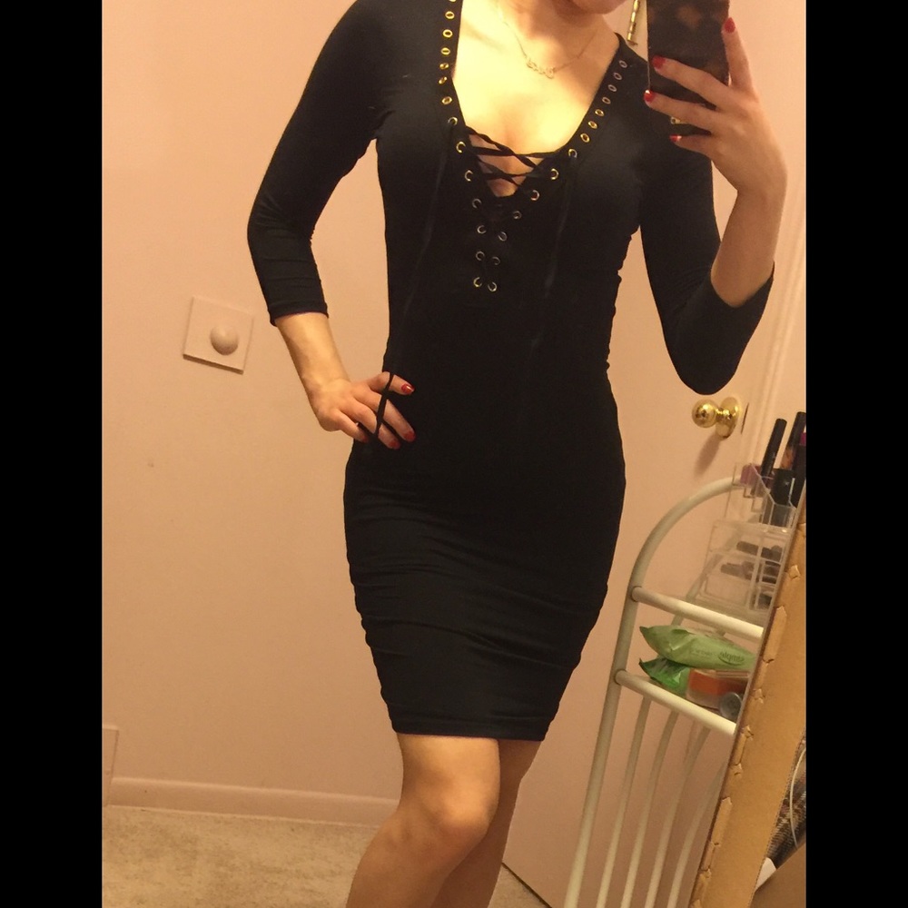 Love culture black criss cross dress