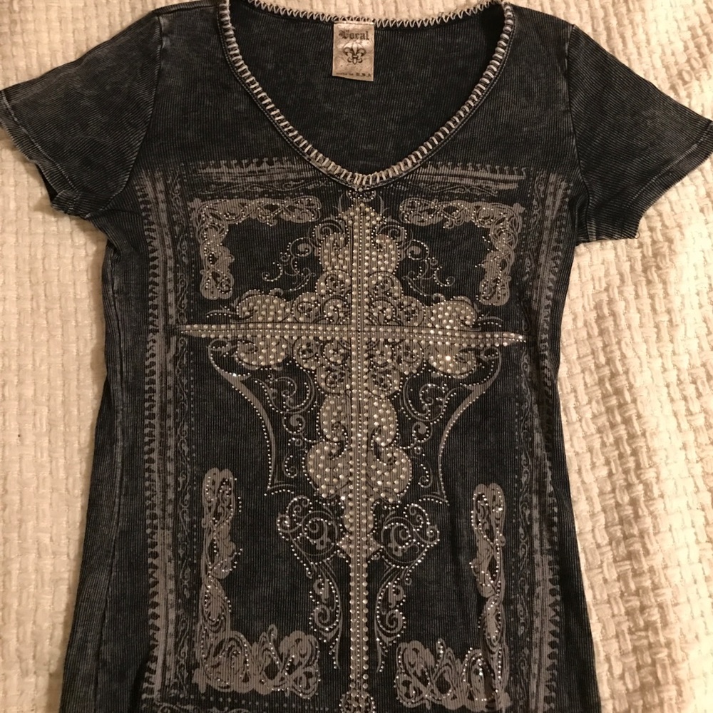Vocal Short Sleeve V-neck ❤BLING❤