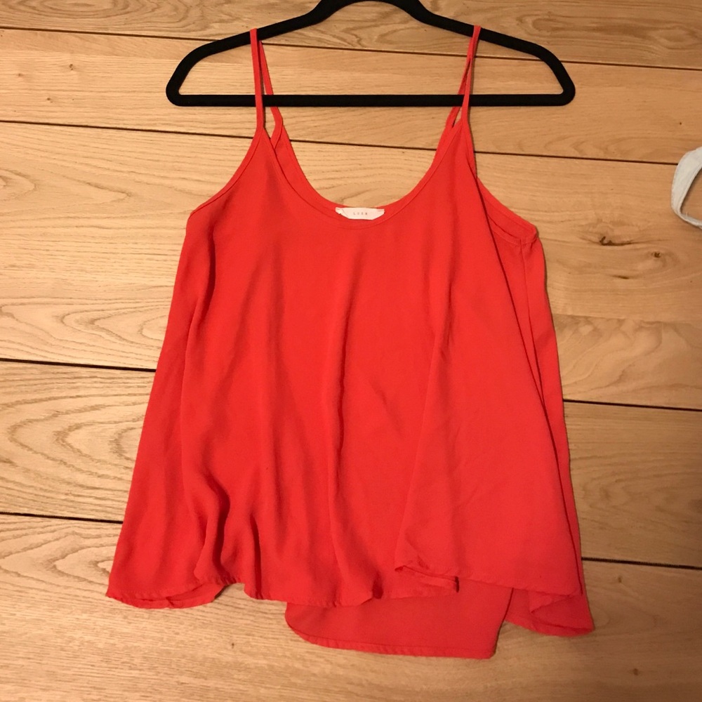 Red flowy tank