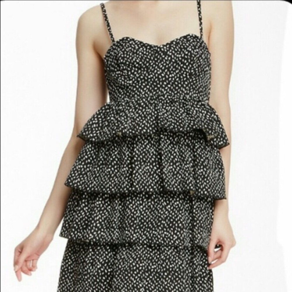 Alice and Olivia Ruffled Polka Dot Dress