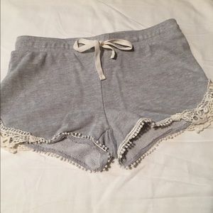 Comfy lounge shorts with cute lace detail 😊