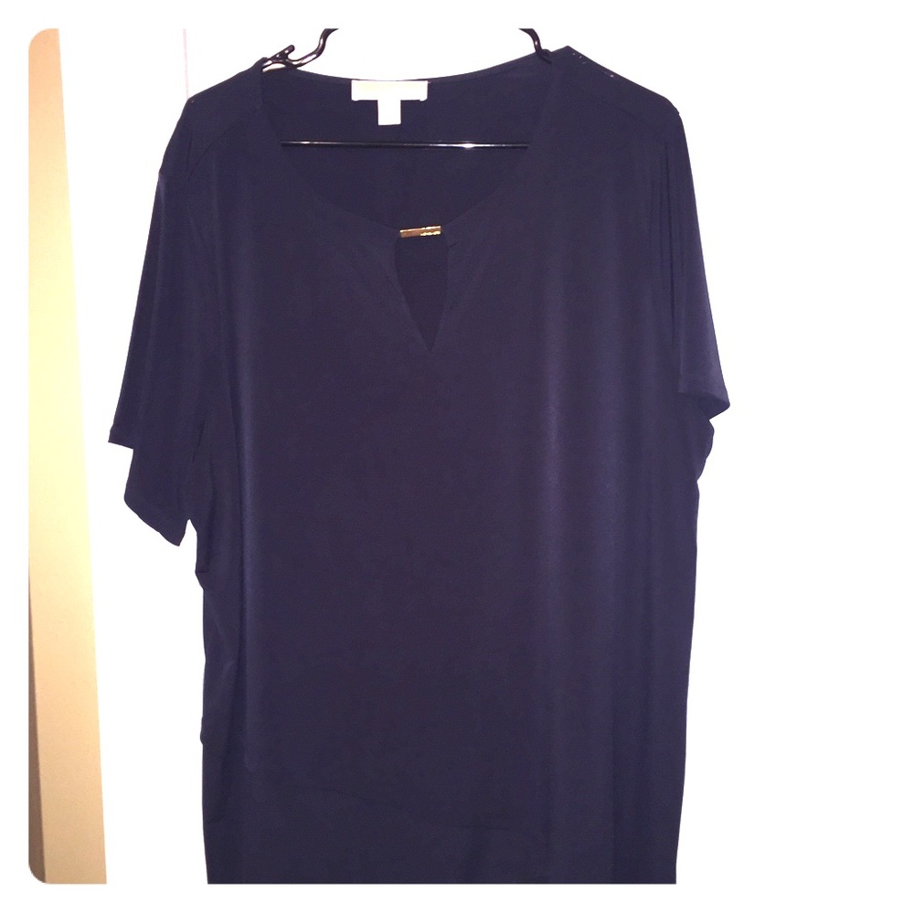 Navy blue Michael Kors short sleeve blouse