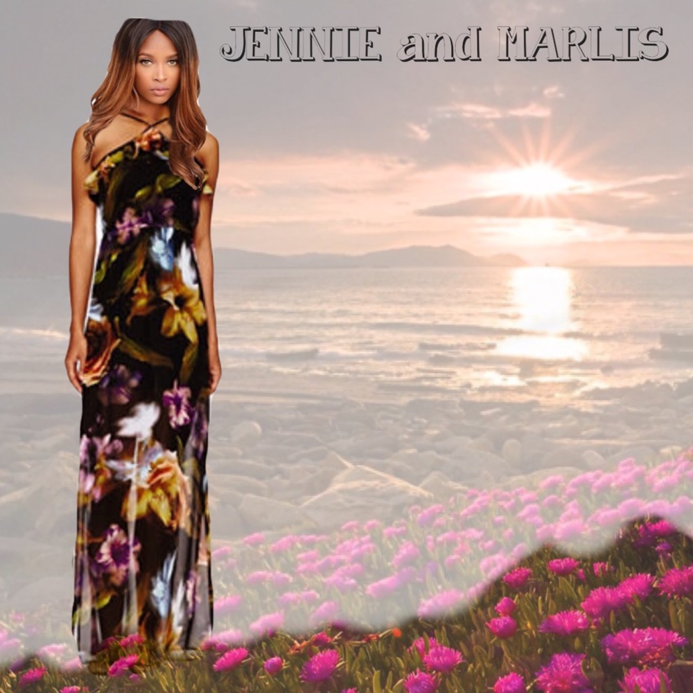 🌸Jennie & Marlis🌸 Floral Y-Neck Maxi Dress XL
