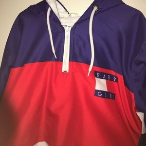 Babygirl cropped windbreaker.