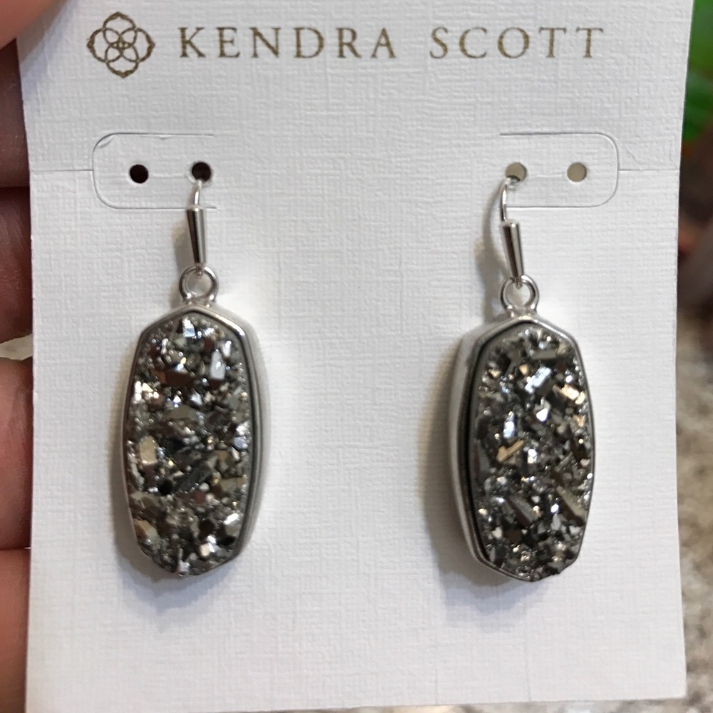 Kendra Scott Platinum Drusy Danays